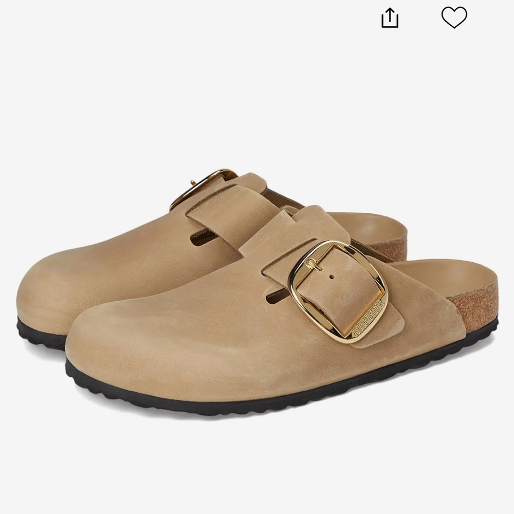 Birkenstock Boston Big Buckle Oiled Clogs, size 38 /7.5 Narrow